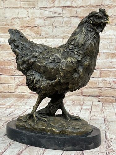 Bronze sculpture grand poulet - sculpture,