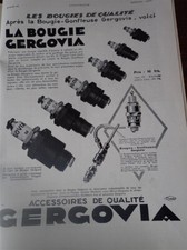 Bougie gonfleuse de qualité GERGOVIA publicité papier ILLUSTRATION 1931 col