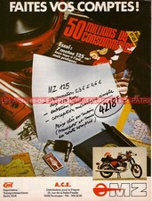 Publicité MZ 125 Advertising Moto #00173