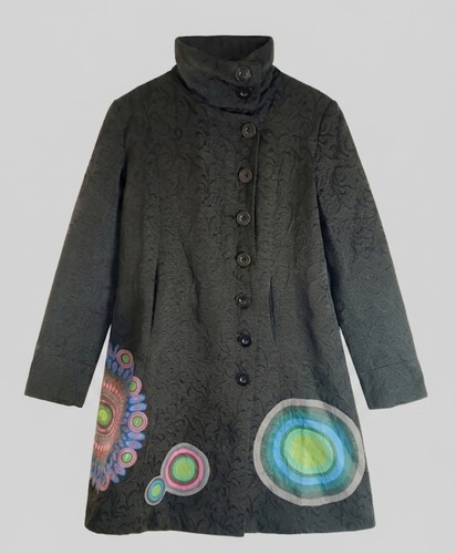 Manteau long desigual noir - manteau,