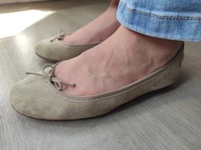 REPETTO - BALLERINES Modèle Cendrillon Daim Beige - P37 1/2 -