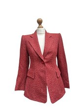 Hermes Red Cashmere Blazer Jacket  Size 38 / M