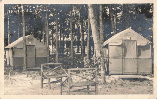 Traverse city rppc 1920s - city,