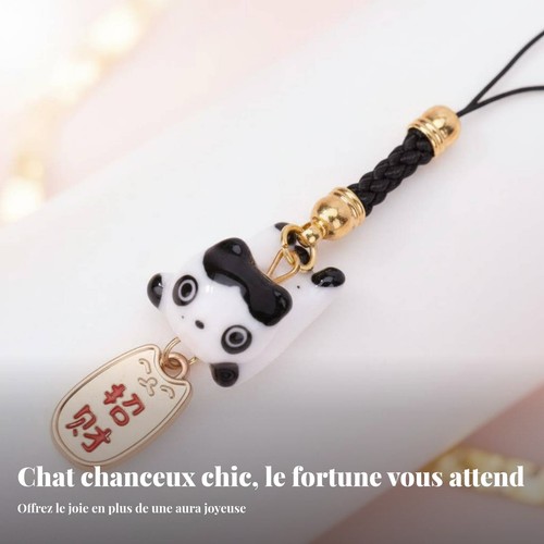 Porte clés chat bonheur - porte-clés,