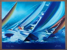 Victor SPAHN : Course en équipe - Lithographie originale signée