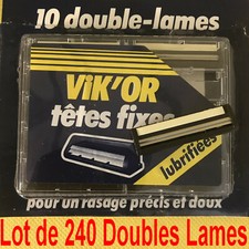Lot de 240 Double Lames Rasoir Lubrifiées pour tout nos ancien Manche Coulissant