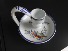 Bougeoir faïence Rouen décor