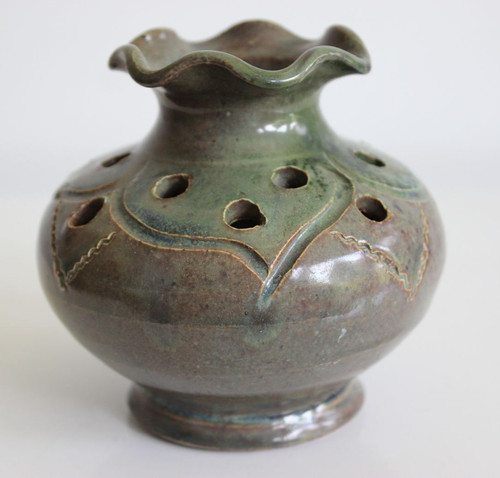 Vase pique fleur grès - vase,