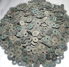 Lot de 100 pièces de monnaie chinoises anciennes, trésor trouvé par un...