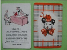 carte à jouer ancienne de collection (USA) : chien