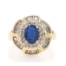 Bague Double Halo En Saphir Et