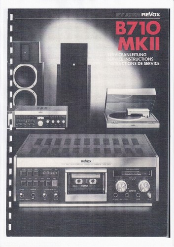Manuel service pour revox - manuel, b