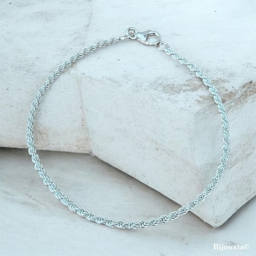 Bracelet maille corde - 18, cm