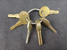 Lot x7 clefs originales DUO serrure jackpot machine a sous MILLS - PACE ancien