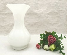 PETIT VASE VINTAGE EN VERRE BLANC ART DECORATIF DESIGN BUREAU SALON TABLE...