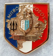 Insigne GENDARMERIE OPEX KOSOVO MITROVICA KFOR 1999-2000 OBSOLÈTE ORIGINAL 