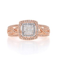Or Rose Diamant Double Halo