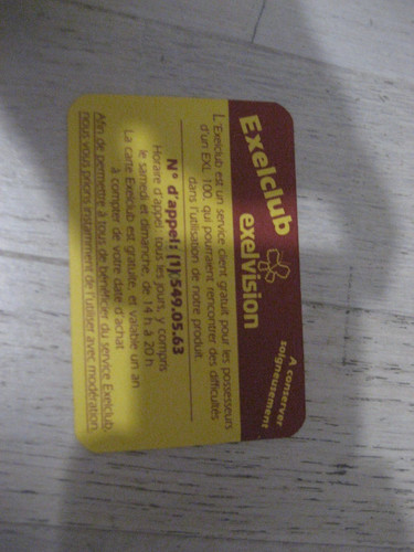 Carte exelclub exelvision - carte,