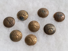 4 boutons doré militaire