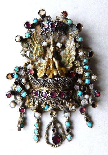 Grand pendentif broche argent - grand,
