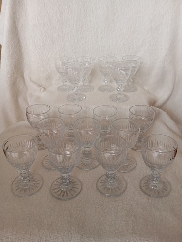 Lot verres en cristal - en,