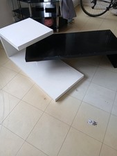 meuble tv pivotant noir et