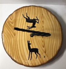 Plat Vintage Imitation Bois Vallauris Signé Grandjean Jourdan H 3 D 26 Cm