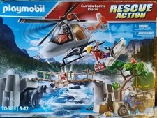 Playmobil 70663 - Unité de secouristes du Canyon avec hélicoptère - NEUF