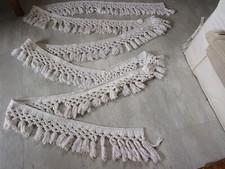 bande de 7,4 mètres de tissu 100 % coton écru + franges