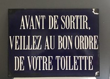 Ancienne plaque émaillée