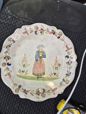 Ancienne assiette Malicorne PBx décor bretonne