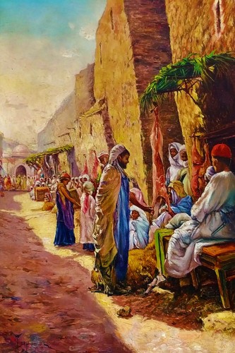 Scène orientaliste suiveur - scÈne, orientaliste.