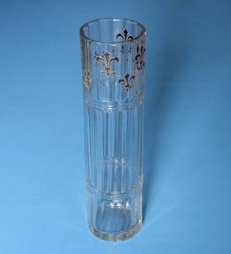 Vase verre taillé à - en,