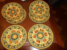 BRETAGNE  ASSIETTES  HENRIOT QUIMPER  LOT DE 6 PIECES