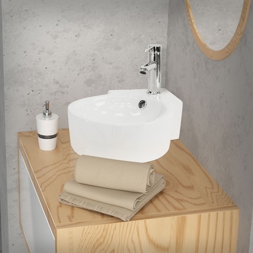 Lavabo angle ronde - lavabo, d'angle
