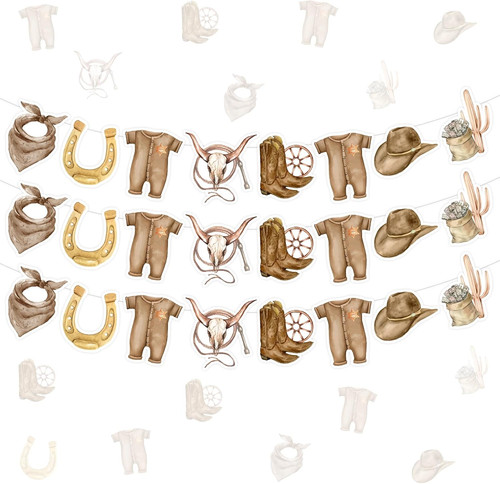 3pcs western cowboy baby - western,