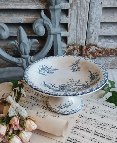 Ancien compotier sur pied - compotier,