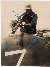 AVION AVION CASQUE ACIER MITRAILLEUSE PHOTO 1918