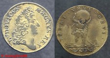 Jeton Royal laiton Louis XIV Roi de France, FERT VNVS ONVS