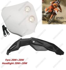 Phare Flat Blanc Et Garde-Boue pour Yamaha Tt XT YZF Wr Wrf Sm 450 250 125