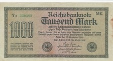 billet ALLEMAGNE 1000 mark berlin 5 septembre 1922 circulé MK