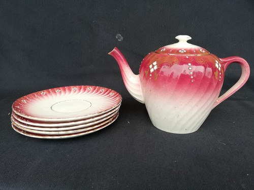 Ancienne théière assiettes - ancienne, théière+assiettes
