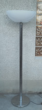 Lampadaire design 70 style albini floor lamp chrome /vasque plastique