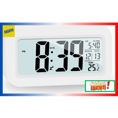Réveil digital lcd jophek - réveil,