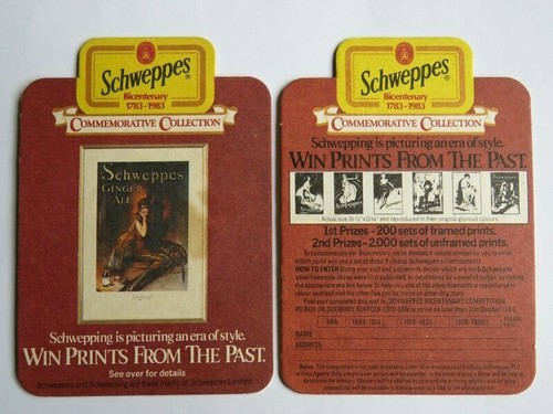 Sous verre schweppes gingerale - schweppes,