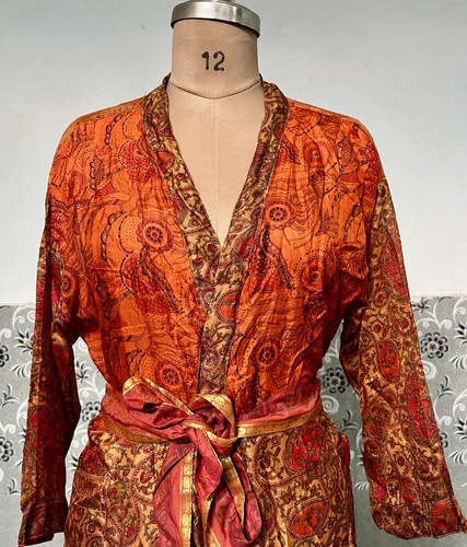 Robe kimono florale jaune - kimono,