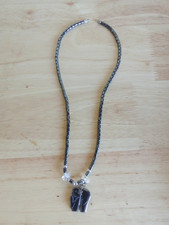 Collier perles naturelles et hématite avec pendentif  Magnifique  