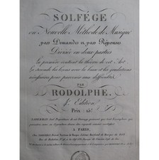 RODOLPHE Solfège ou Nouvelle Méthode de Musique ca1810