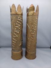 Paire d’obus en laiton -