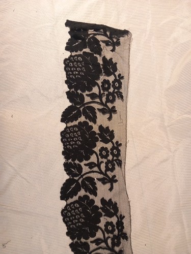 Guipure dentelle noire xixe - dentelle,